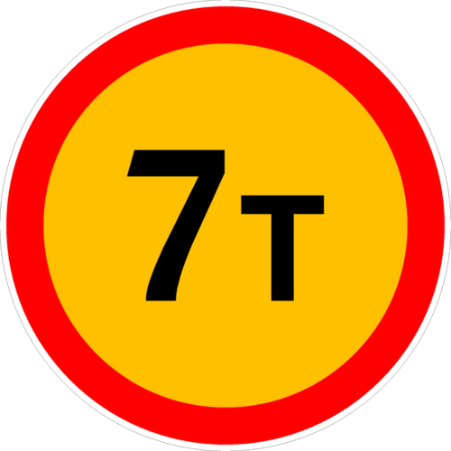 Знак Ограничение массы (Временный) 3.11