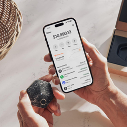Bitkey — Аппаратный биткоин-кошелек (черный графит, мраморный дизайн)