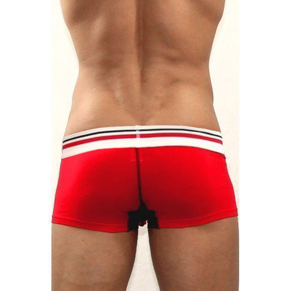 Мужские трусы хипсы красные с черной вставкой Diesel Red