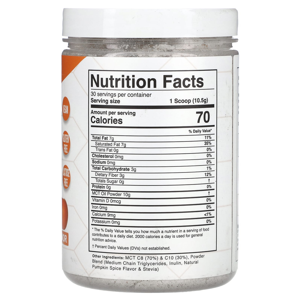 Divine Health, Dr. Colbert's Keto Zone, MCT Oil Powder, Pumpkin Spice , 11.11 oz (315 g)