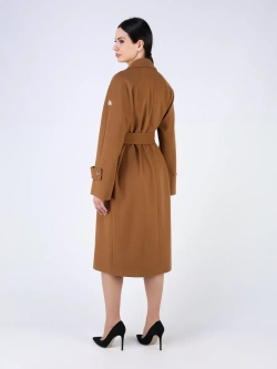 Пальто демисезонное длинное с поясом