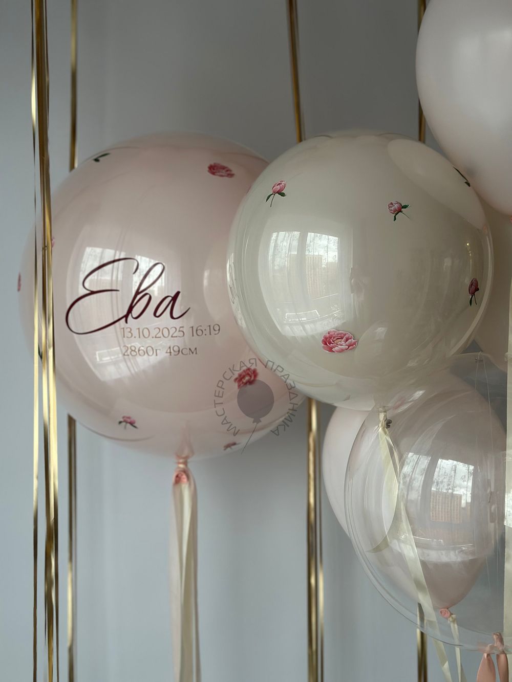 Воздушные шары на выписку для девочки №8694  Изображение3