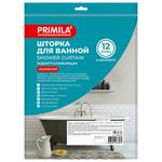 Шторка для ванной ПОЛИЭСТЕР, 180х200 см, кольца в комплекте,розовый бриллиант, PRIMILA, 700098