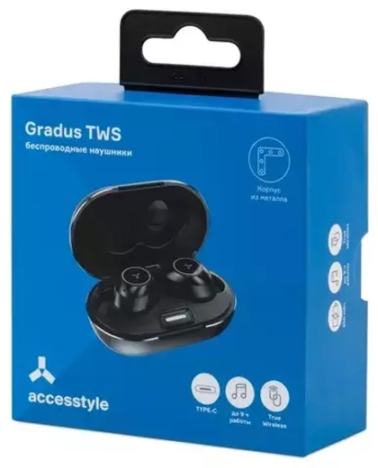 Наушники беспроводные Accesstyle Gradus TWS Black