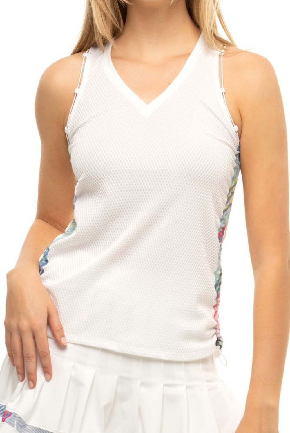 Женский топ теннисный Lucky in Love City Graffiti Back Me Up Tank Women - white