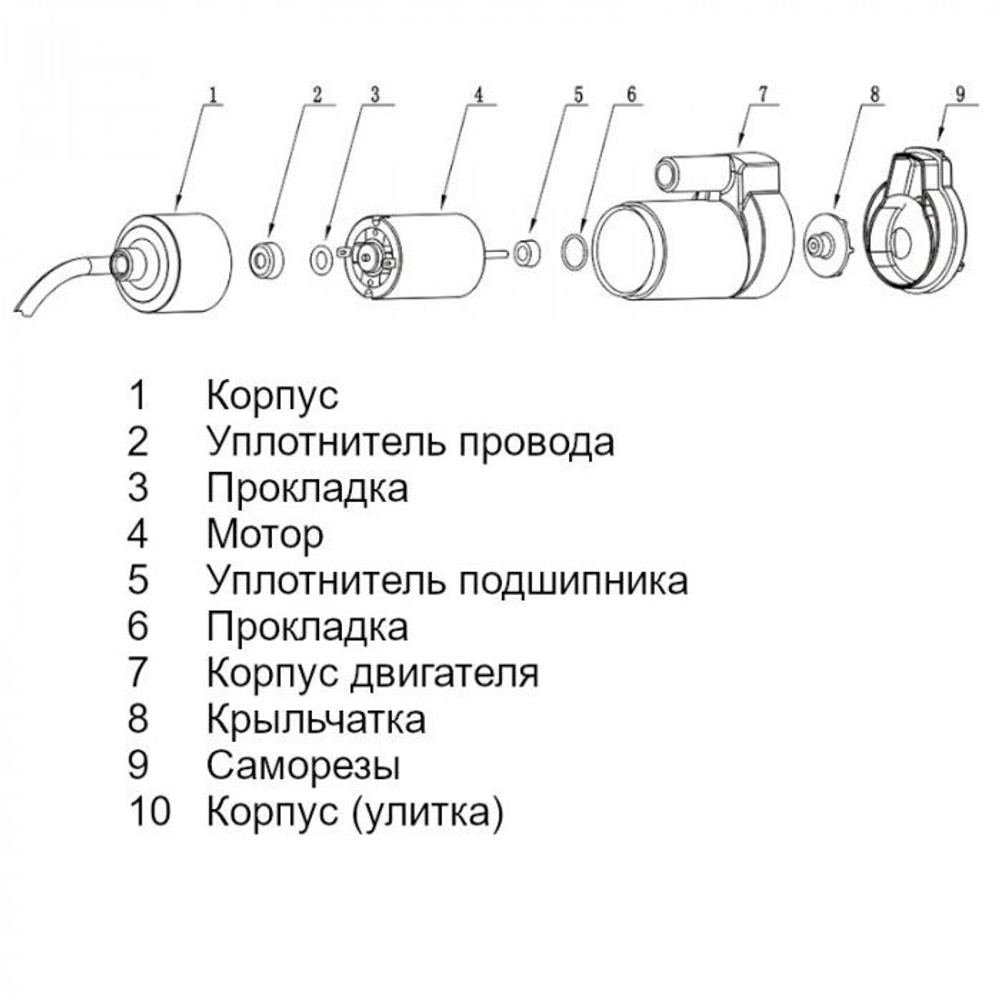 Погружной насос 12 л/мин 12В Seaflo (SFSP1-L012-01)