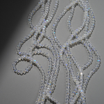 Хрустальные бусины "Марказит" с эффектом иризации, оттенок "Белый", 4,2*3,5мм, рондель