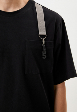 Футболка оверсайз унисекс "Та самая счастливая футболка", цвет черный