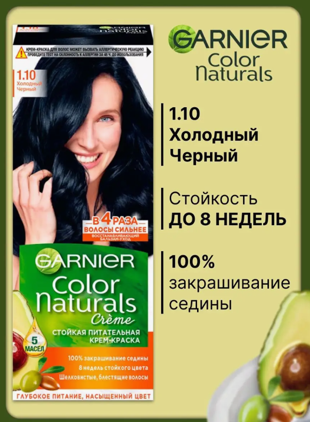 Колор Нечрлз №1.10 Холодный чёрный 2528