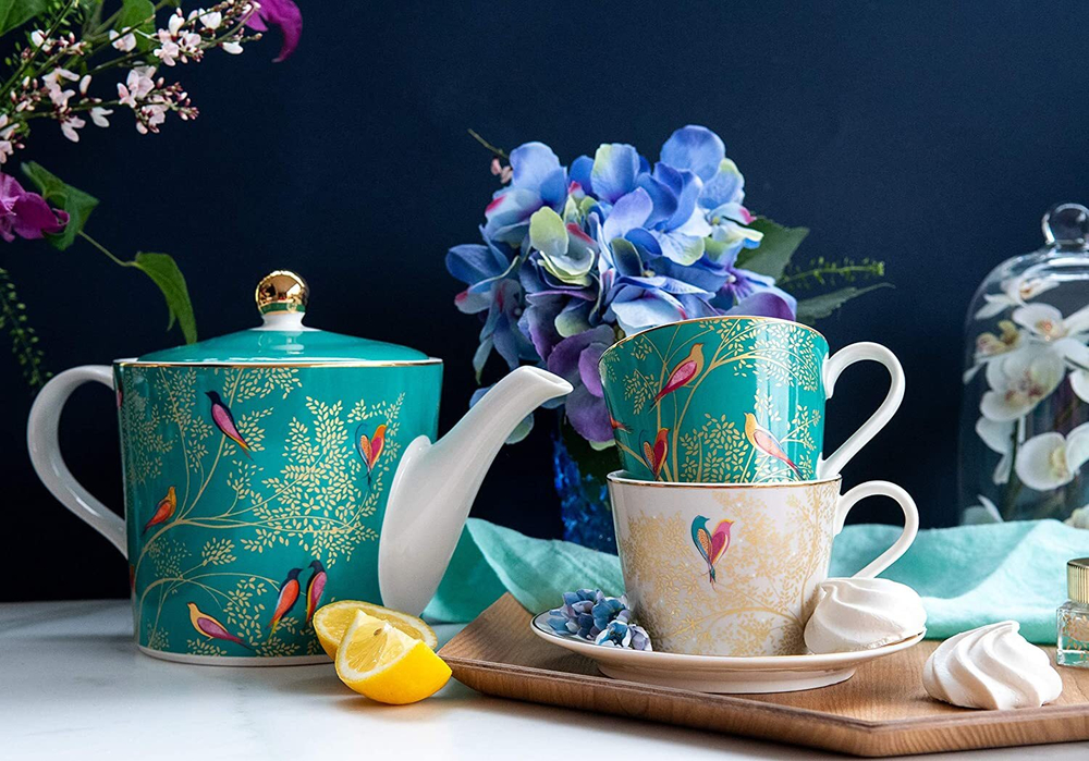 Portmeirion Чайная чашка Chelsea Sara Miller 200 мл с блюдцем Зеленый
