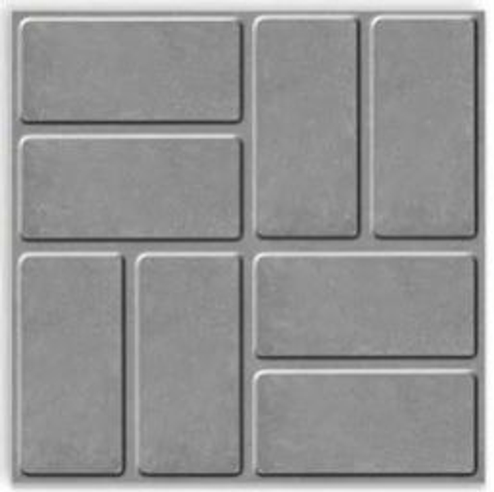 Полимер-песчаная плитка тротуарная БРУСЧАТКА "8кирпичей" 400x400x50 (графит)
