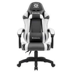 Кресло офисное Игровое кресло Fortune Серый/белый,класс 4,PU DEFENDER