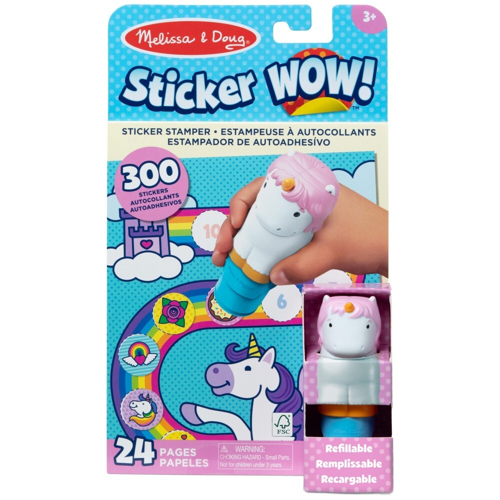 Melissa & Doug - STEMPEL WITH STICKERS Единорог + буклет с наклейками Wow! 20155256