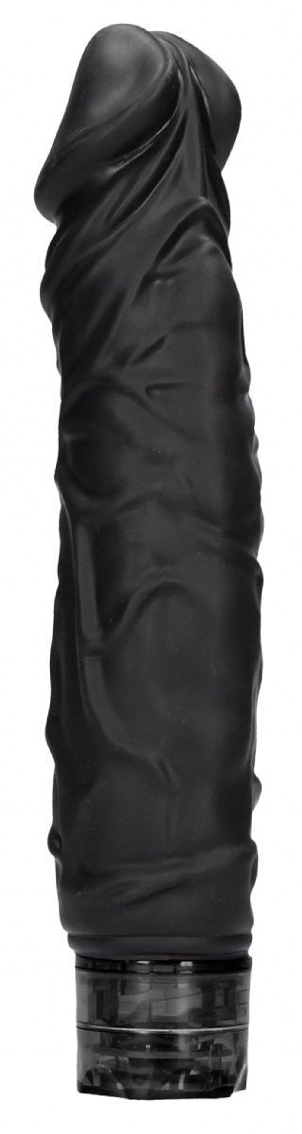 Черный вибромассажер Realisic 10 speed Vibrator - 24 см. (Цвет: черный)