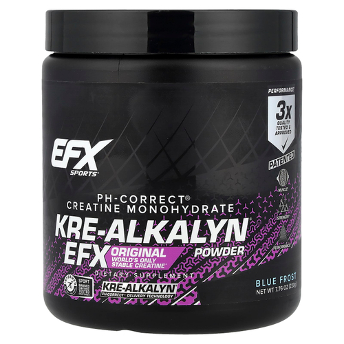 EFX Sports, Kre-Alkalyn EFX, порошок, со вкусом «Морозная свежесть», 220 г (7,76 унции)