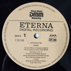 Винтажная виниловая пластинка LP J. S. Bach И.С. Бах Kantaten Кантаты (ГДР 1989)