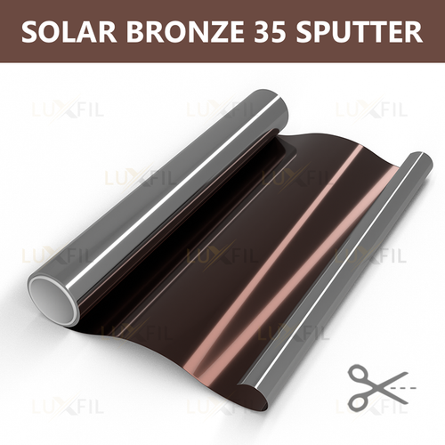 Пленка солнцезащитная зеркальная SOLAR BRONZE 35 LUXFIL, на отрез (ширина рулона 1,524 м.)
