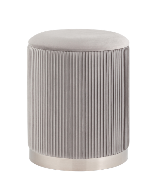 Пуф Шарлотта с ящиком серебро велюр серебристый