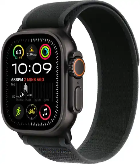 Apple Watch Ultra 2 (2024) GPS + Cellular, 49 мм, корпус из титана, ремешок Trail (S/M) цвета black (черный) MX4U3