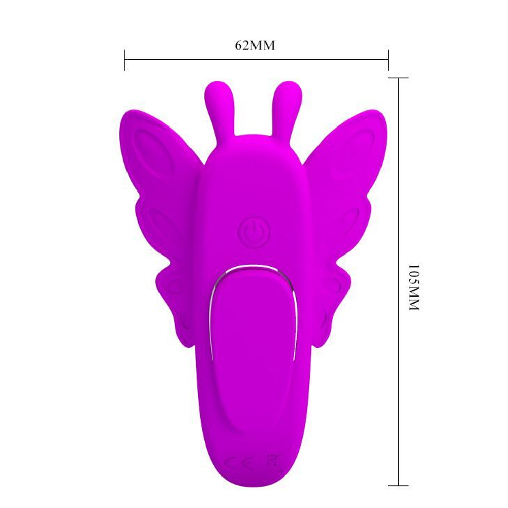 Лиловая вибробабочка в трусики Aileen с пультом ДУ