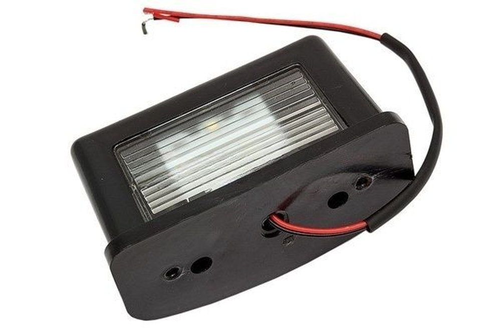 Подсветка номера грузовая Диодная черная Еврофура прямоугольная12-24V