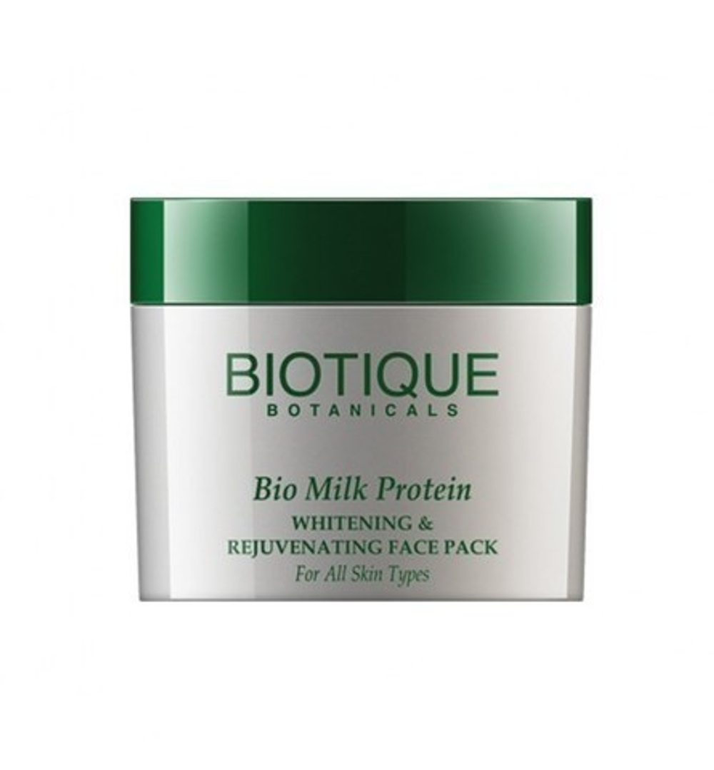Маска для лица Biotique Bio Milk Protein Whitening & Rejuvenating Face Pack Биотик с Молочным протеином омолаживающая, осветляющая ( выравнивает тон кожи ) 50 гр