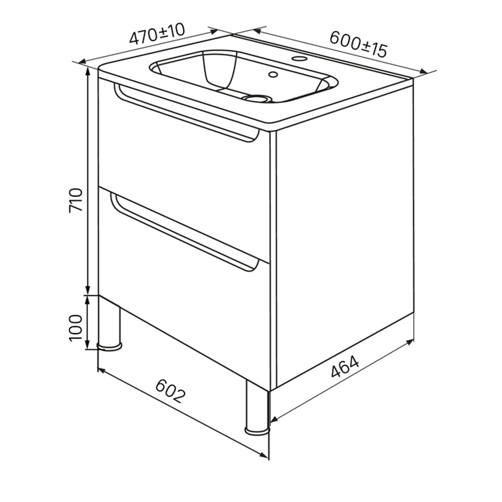 Тумба напольная IDDIS Edifice, белая, 60 см, EDI60WFi95