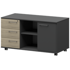 Креденция левая KZT-62L Кронберг/Графит 1200x568x648 Кортез