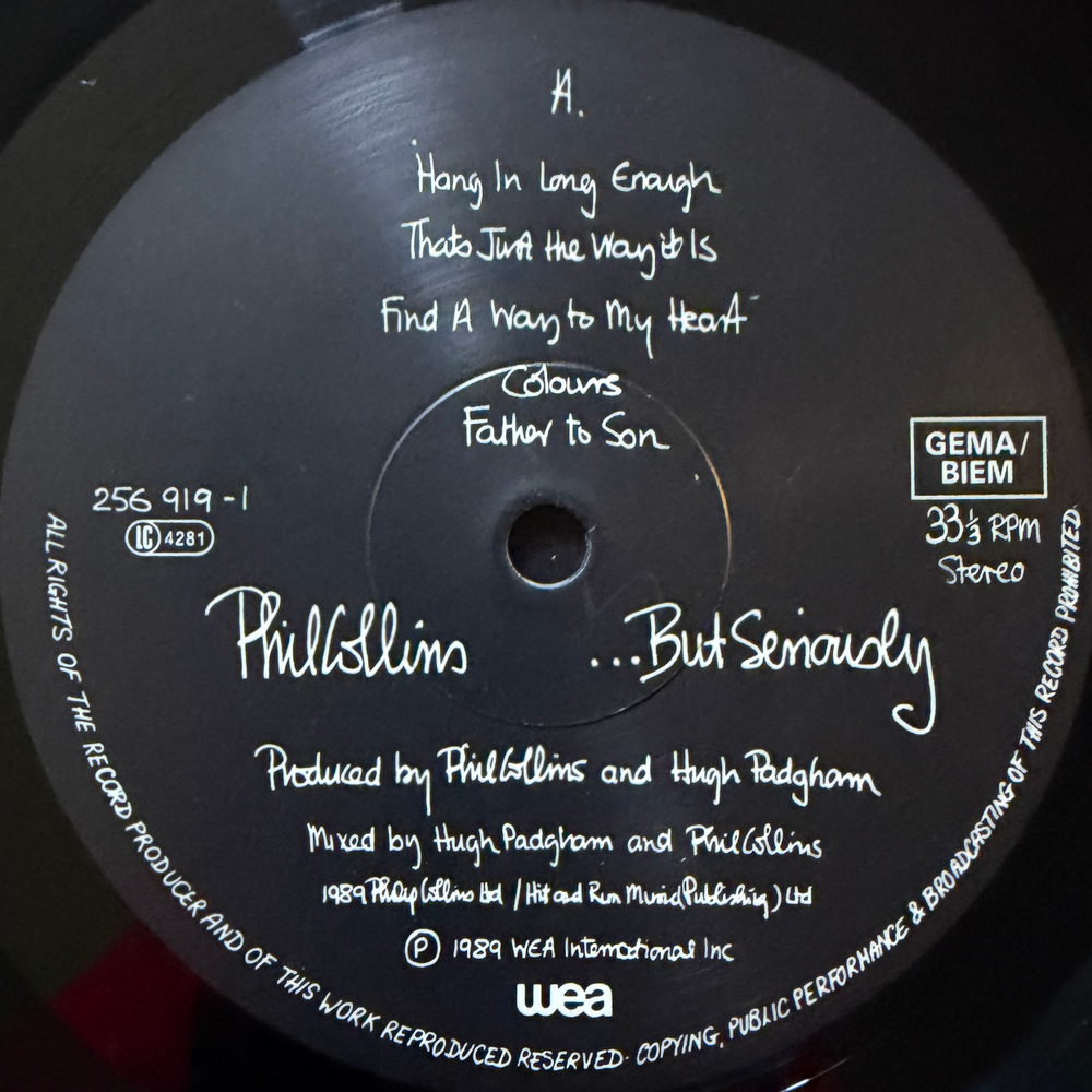 Phil Collins - ...But Seriously (Европа 1989г.)