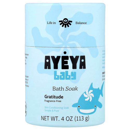 Ayeya, детская добавка для ванны, без отдушек, 113 г (4 унции)