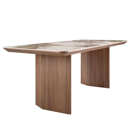 Обеденный стол 1129/437-T из мраморной керамики и ореха Angel Cerda Испания 