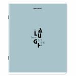 Тетрадь А5, 48 л., BRAUBERG, скоба, клетка, матовая ламинация, "Однотонный_Пастель_2", (микс в спайке), 405336