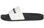 Balenciaga Balenciaga logo embellished flat-bottomed fashion sandals men's black and white