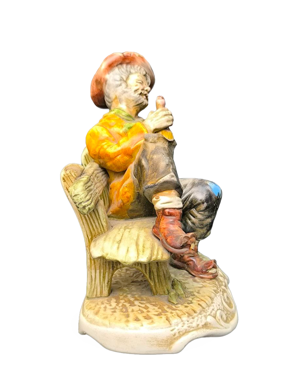 Фарфоровая статуэтка "Бродяга на скамейке" Montagnoni