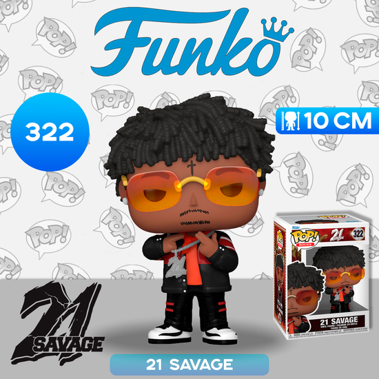 Фигурка Funko POP! Rocks 21 Savage 21 Savage (322) 65769 / Фигурка Фанко ПОП! в виде американского рэпера 21 Savage