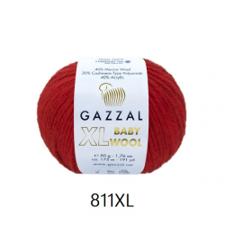 Пряжа Baby Wool XL 50 г, 100м, 40%акрил, 40%шерсть мериноса, 20%кашемир, 40%акрил (цена за 1 шт)