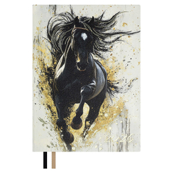 Ежедневник датированный 2026 ESCALADA, А6, 120 л., арт. 70315/ 20 БЕЙБИСКИН ЧЁРНЫЙ (кожзам: 105x150 мм, мягкий переплёт, материал обложки: искусственная кожа "Бейбискин"; декор: тиснение фольгой; способ крепления блока: ниткошвейный; вн. блок: 120 л.