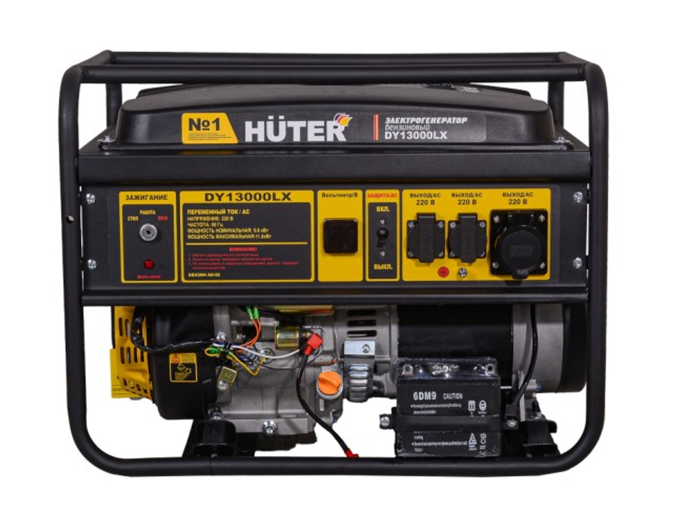 Генератор бензиновый HUTER DY13000 LX электростартер 64/1/79
