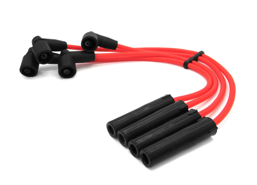 Провода зажигания высоковольтные красные с медной жилой (нулевое сопр.) для Lada инжектор OEM: 21214370708010 (комплект).