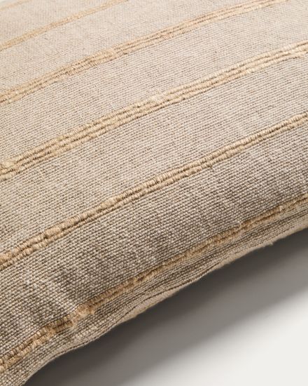 Чехол для подушки Riena бежевого цвета из хлопка и вискозы, 40 x 60 см
