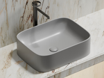 Умывальник чаша накладная прямоугольная (цвет Серый Матовый) Element 505x380x150мм