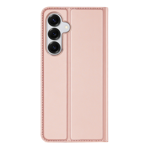 Чехол книжка из кожи розового цвета для Samsung Galaxy S26, серия Skin Pro Series от Dux Ducis