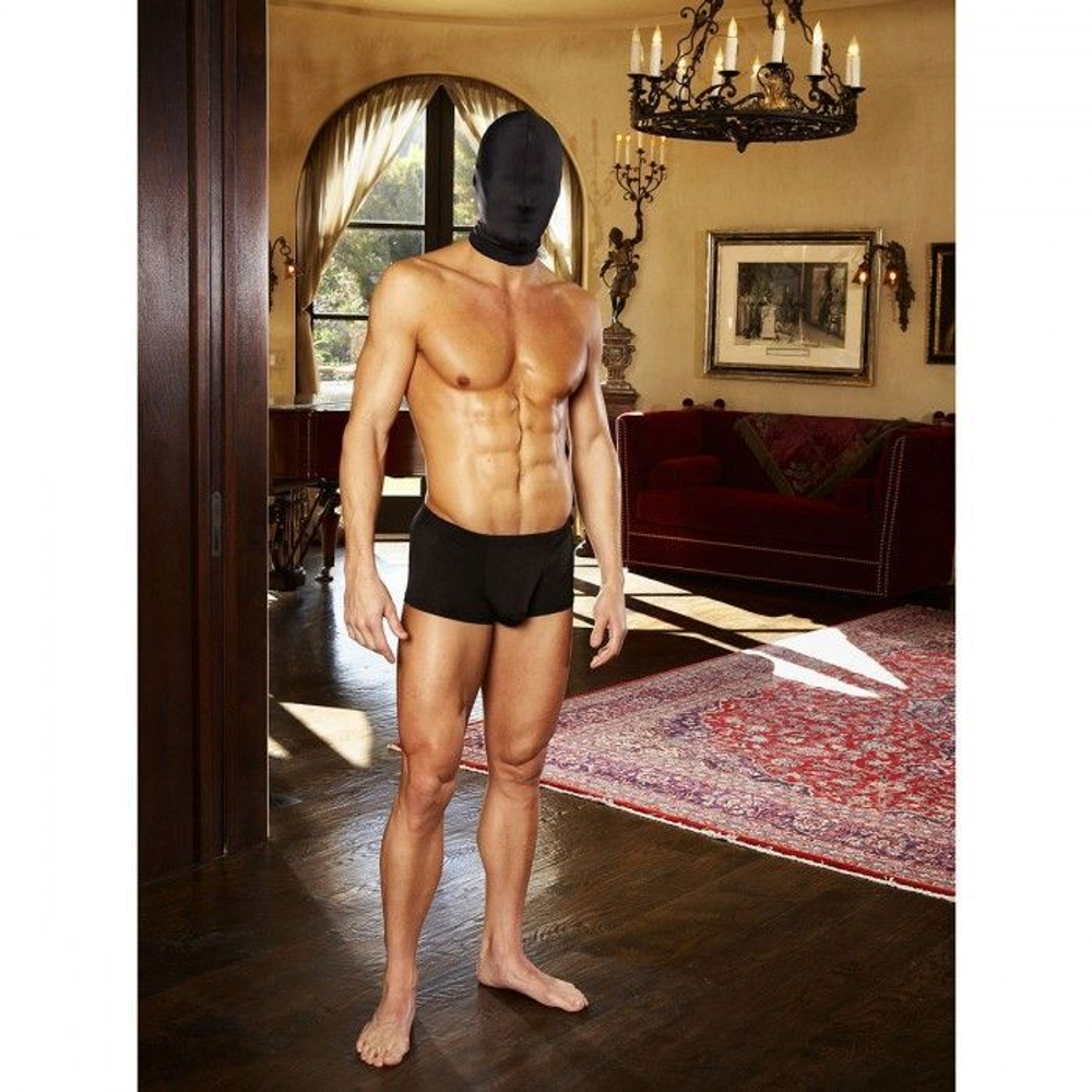 Черная глухая маска на голову (Цвет: черный)