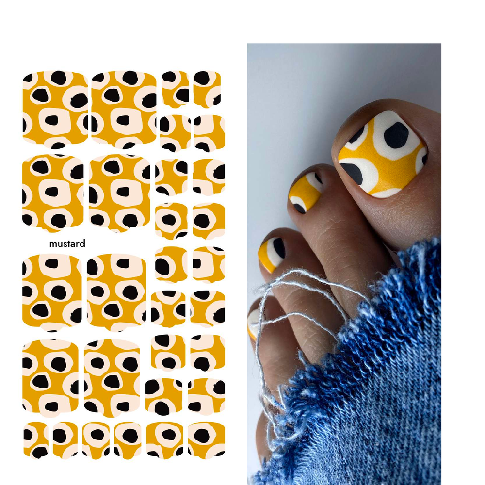 Плёнки для педикюра by provocative nails mustard
