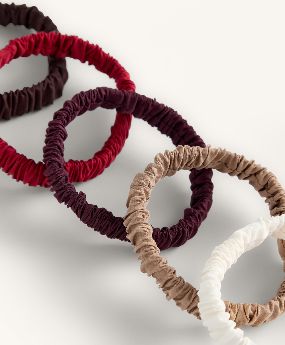 OYSHO Резинка для волос (5 шт), рубиново-красный