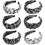 Ободок для волос «МАРЦИПАН», лаотта, ширина 4см, микс 6 цветов