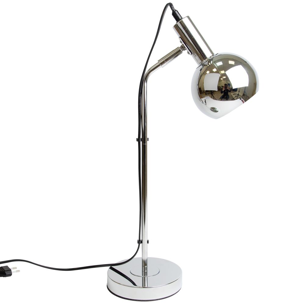 UML-B702 E14 SILVER Светильник настольный. 60W. Цоколь Е14. Механический выключатель. Серебристый. ТМ Uniel