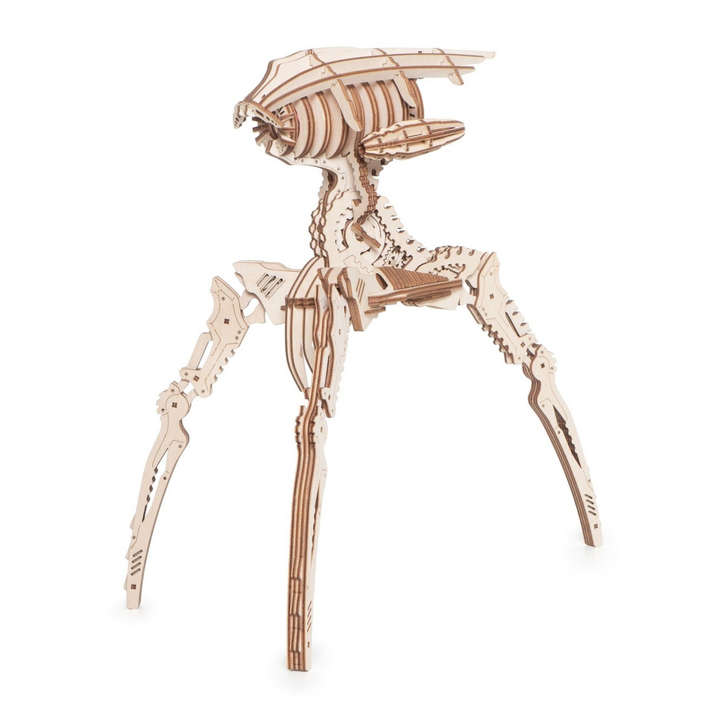 Робот Захватчик миров от Lemmo - Подвижная сборная модель, деревянный конструктор, 3d пазл