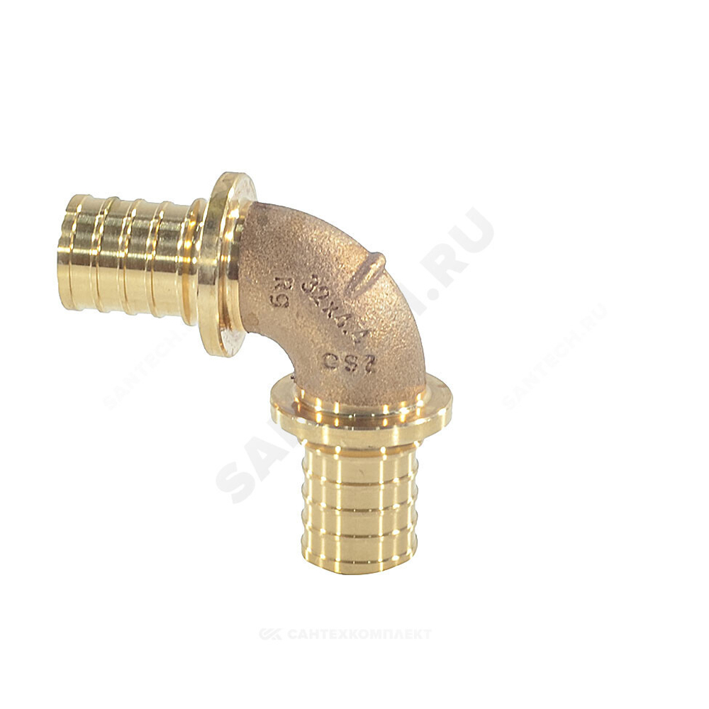 Угольник для PE-X труб аксиальный бронза Дн 16х90гр RAUTITAN PLATINUM RX Rehau 13777011001