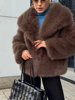 Шуба Slavic girl шоколадный